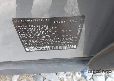 2022 Volkswagen Id.4 Awd Pro из США, поврежденный, VIN WVGJNPE25NP058110